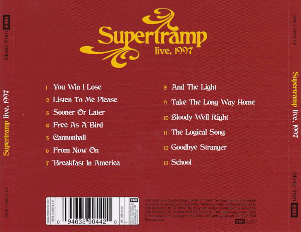 Supertramp  Live, 1997 : Back
